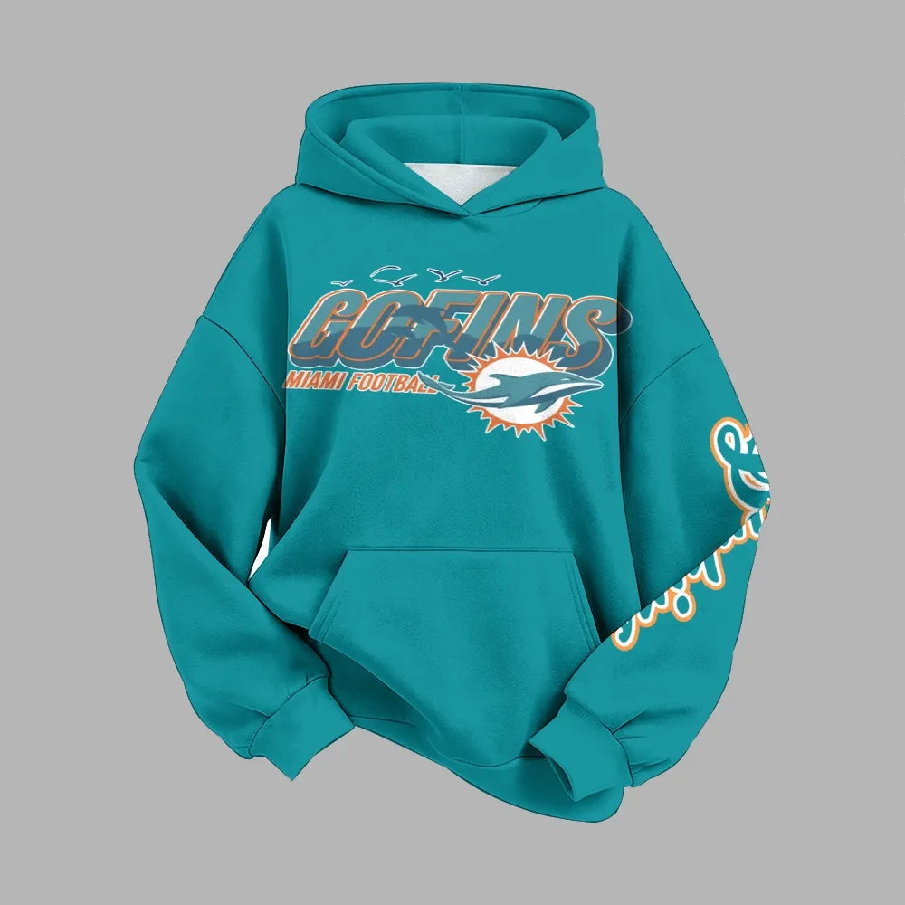 Miami Dolphins Vintage Plush Hoodie set| NFL