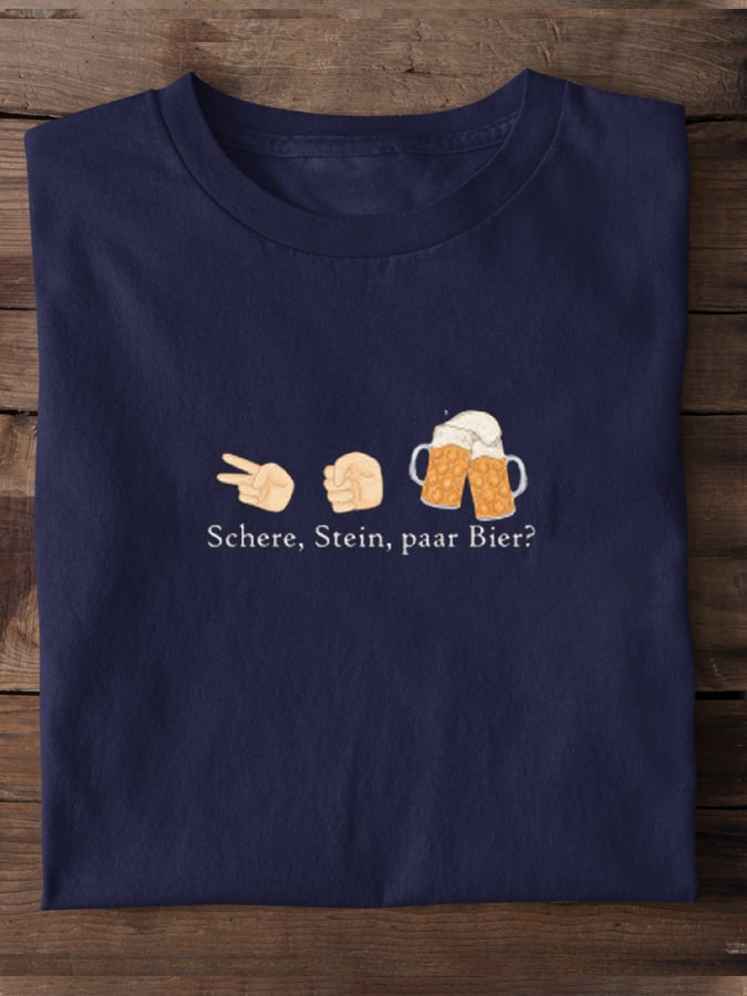 Rock, scissors, a few beers? - Unisex T-shirt made of 100% cotton