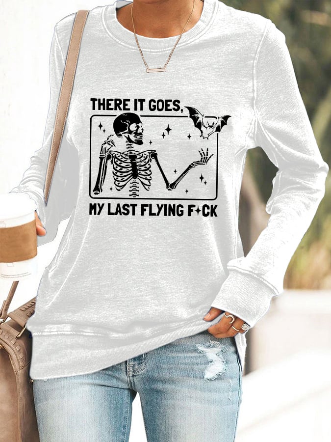 Women's Halloween There It Goes My Last Flying F*ck Sweatshirt