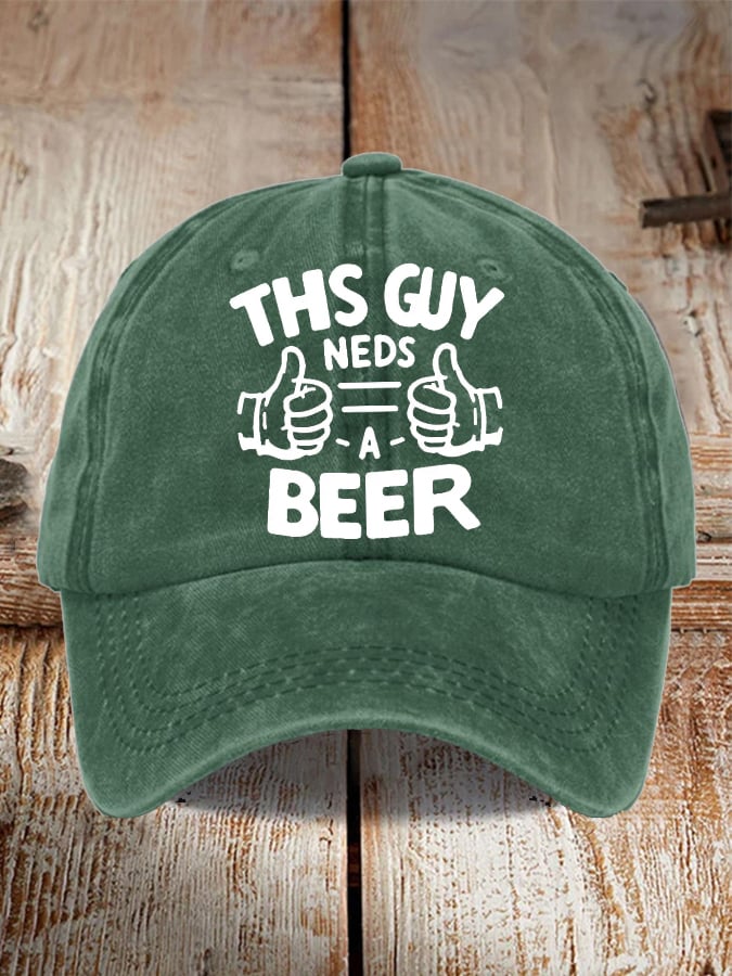 Unisex Oktoberfest Beer Print Printed Washed Distressed Hat