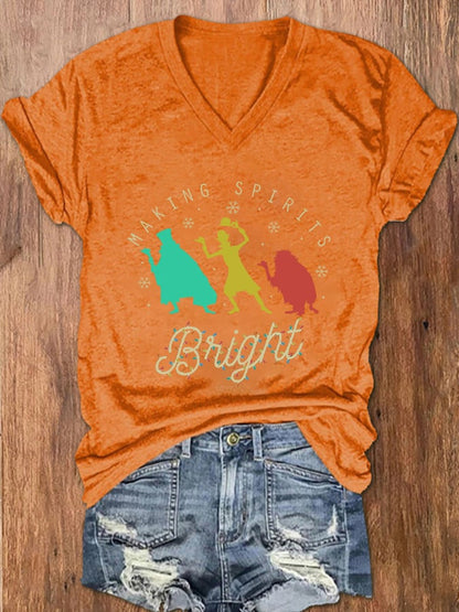 Women's Making Spirits Bright Casual T-Shirt