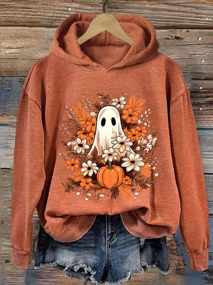 Women's Spooky Ghost Casual Hoodie