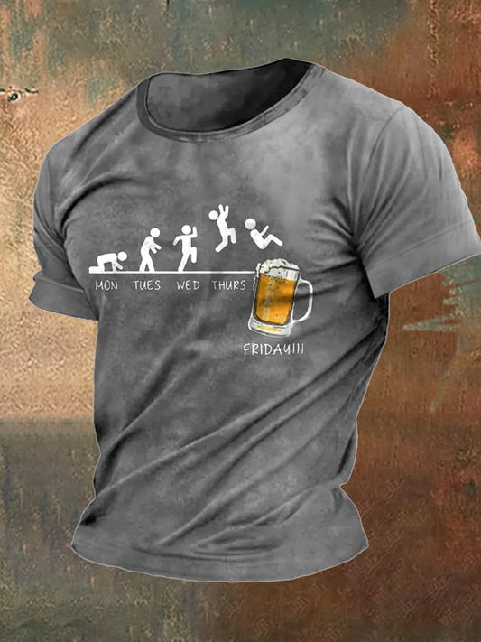 Oktoberfest beer print T-shirt