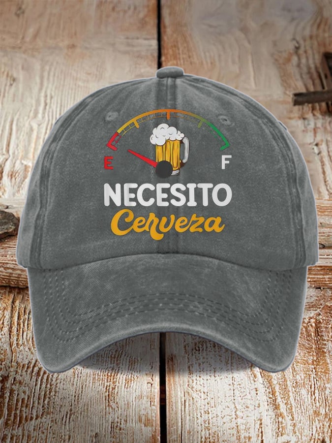 Unisex Oktoberfest Beer Print Printed Washed Distressed Hat