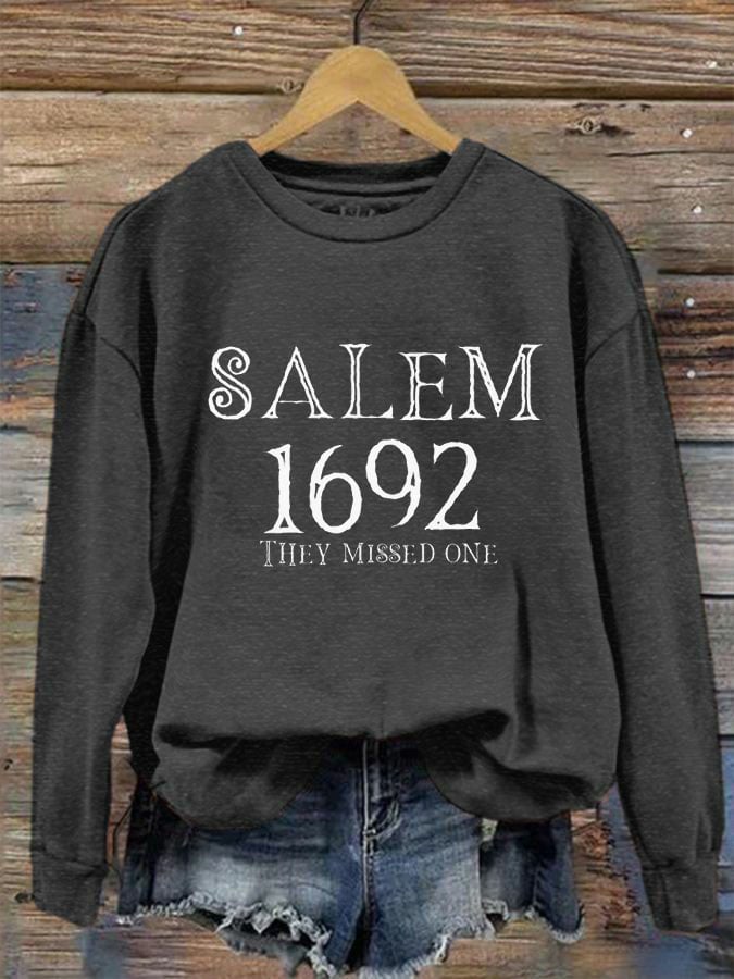 Women's Salem 1692 They Missed One Print Crew Neck Sweatshirt