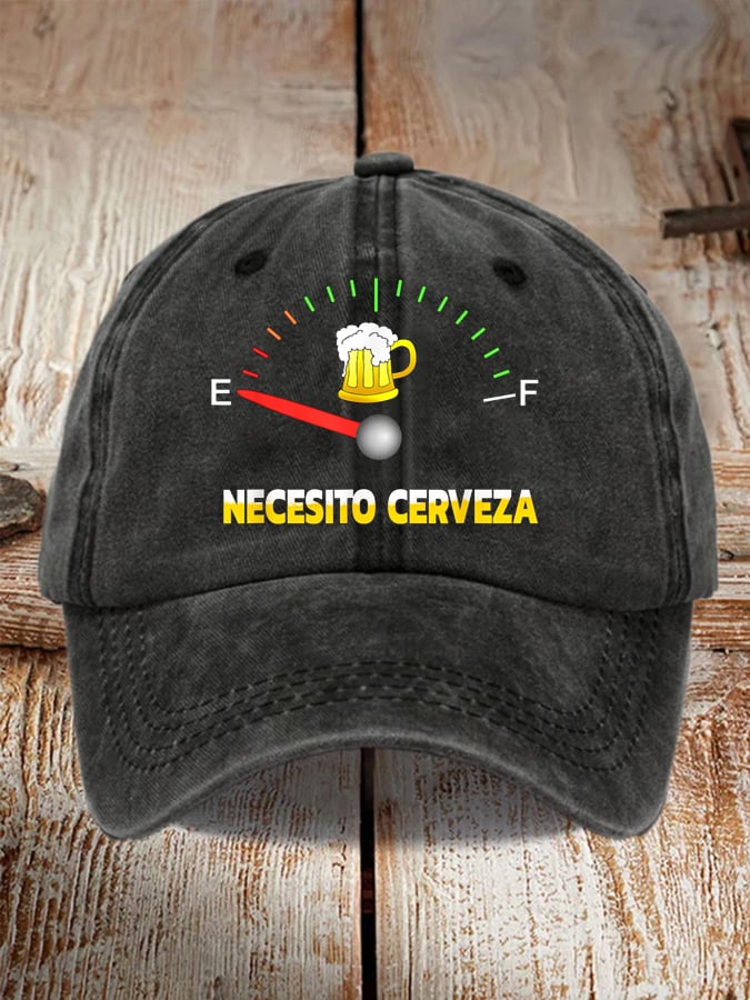 Unisex Oktoberfest Beer Print Printed Washed Distressed Hat