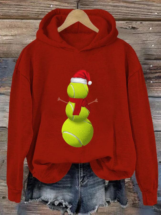 Women's Christmas Tennis Casual Hoodie