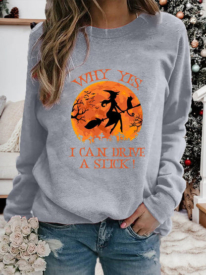 Women's "Why Yes, I Can Drive A Stick!" Printed Casual Sweatshirt