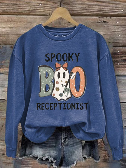 Women's Spooky Halloween Dental Receptionist Sweatshirt