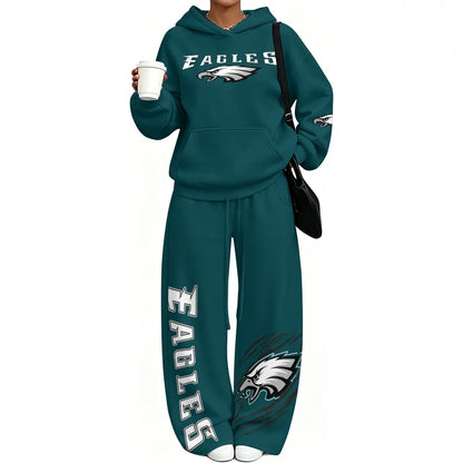 Philadelphia Eagles Vintage Plush Hoodie set | NFL