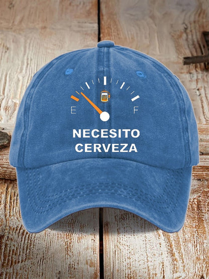 Unisex Oktoberfest Beer Print Printed Washed Distressed Hat