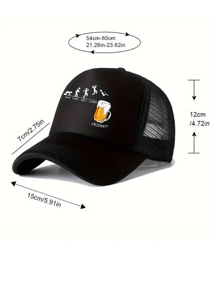 Unisex Oktoberfest Beer Print Printed Baseball Trucker Hat