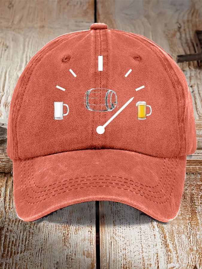 Unisex Oktoberfest Beer Print Printed Washed Distressed Hat