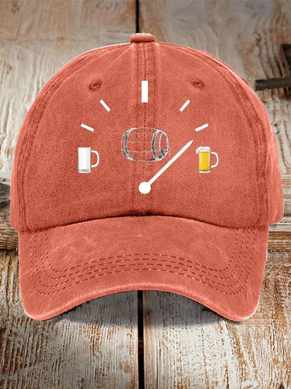 Unisex Oktoberfest Beer Print Printed Washed Distressed Hat