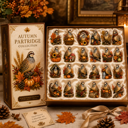 24-Day Partridge Advent Calendar | Hand-Painted Figurine Countdown Gift