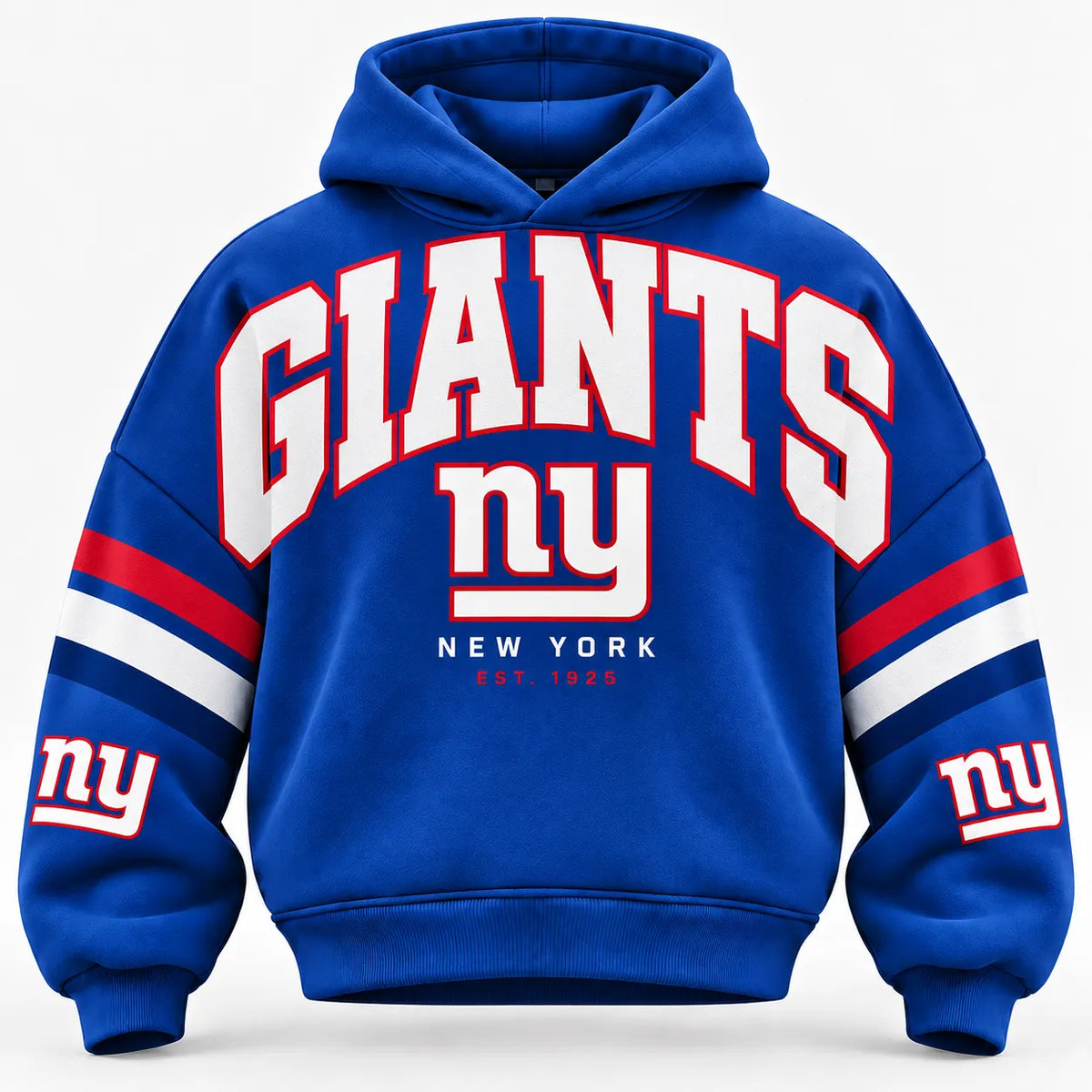 NEW YORK GIANTS AIRY CLOUD FEEL OVERSIZED FOOTBALL GRAPHIC HOODIE