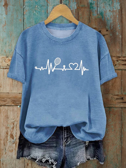 Women's Tennis Lover Printed T-Shirt