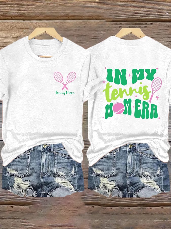 Women's In My Tennis Mom Era  Print T-shirt