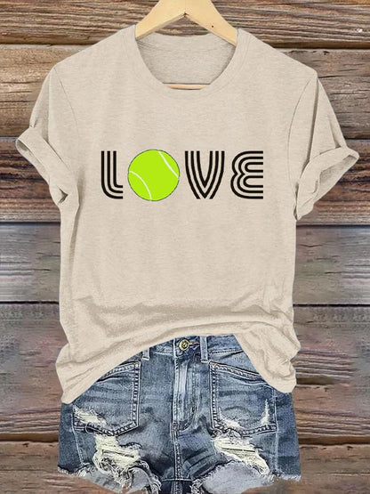 Women's Tennis Print Casual T-Shirt