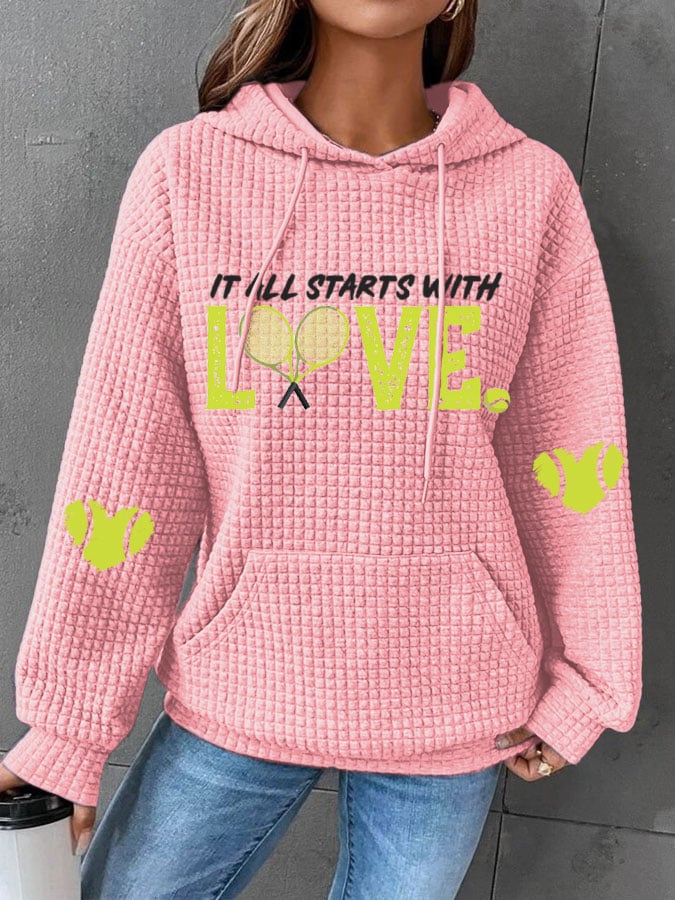 Women's It all starts with love tennis sweatshirts