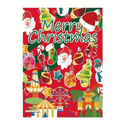 Cozy and Festive: Cartoon Christmas Elements Flannel Blanket for All-Season Comfort and Gifting