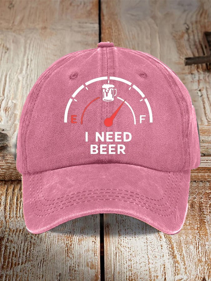 Unisex Oktoberfest Beer Print Printed Washed Distressed Hat