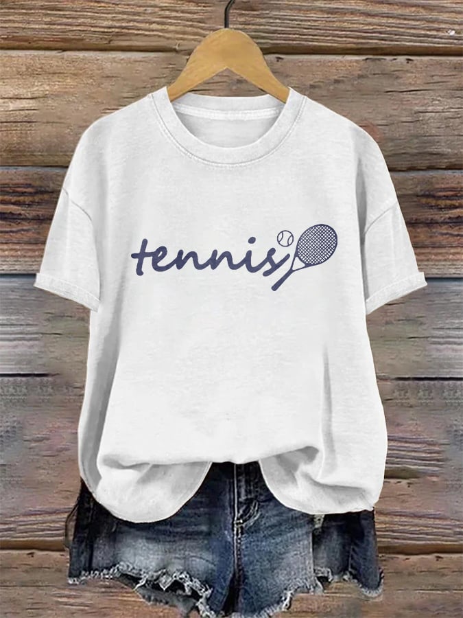 Women's Tennis Fans Printed Casual T-Shirt