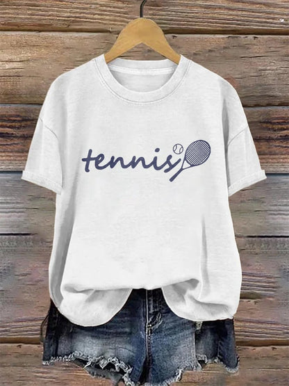 Women's Tennis Fans Printed Casual T-Shirt