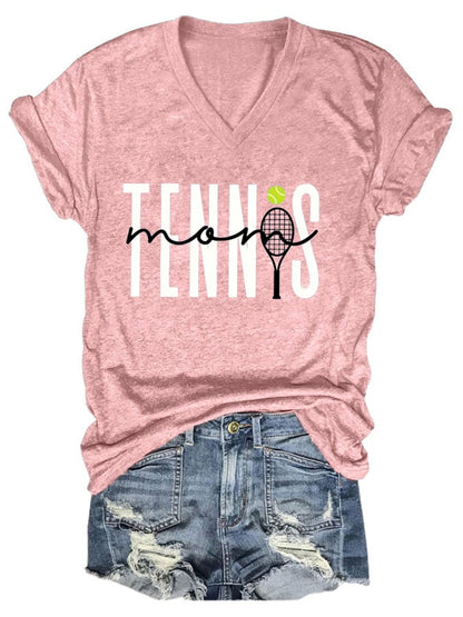 Women's Tennis Mom Print T-Shirt