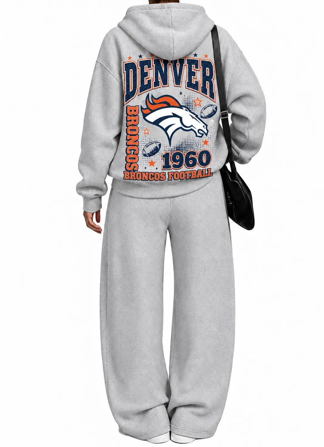 Denver Broncos-Vintage Plush Hoodie set
