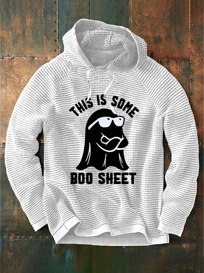 Men's This Is Some Boo Sheet Print Raglan Hooded Jacket