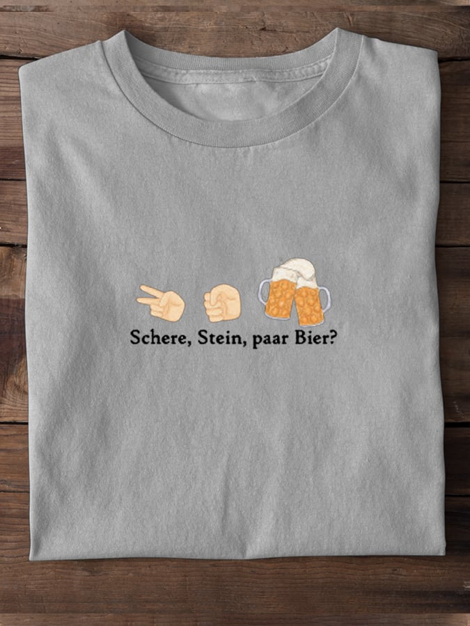 Rock, scissors, a few beers? - Unisex T-shirt made of 100% cotton