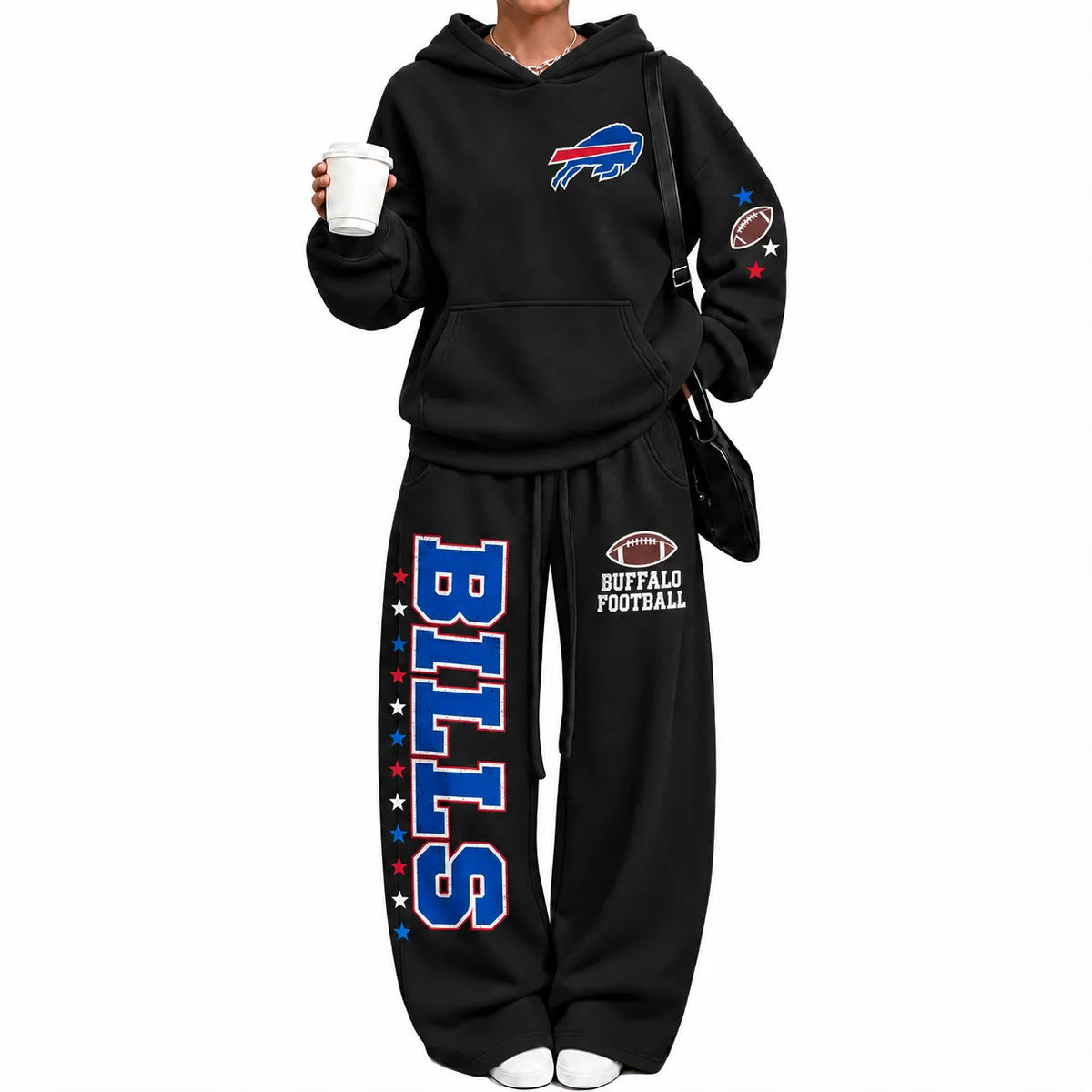 Buffalo Bills-Vintage Plush Hoodie set
