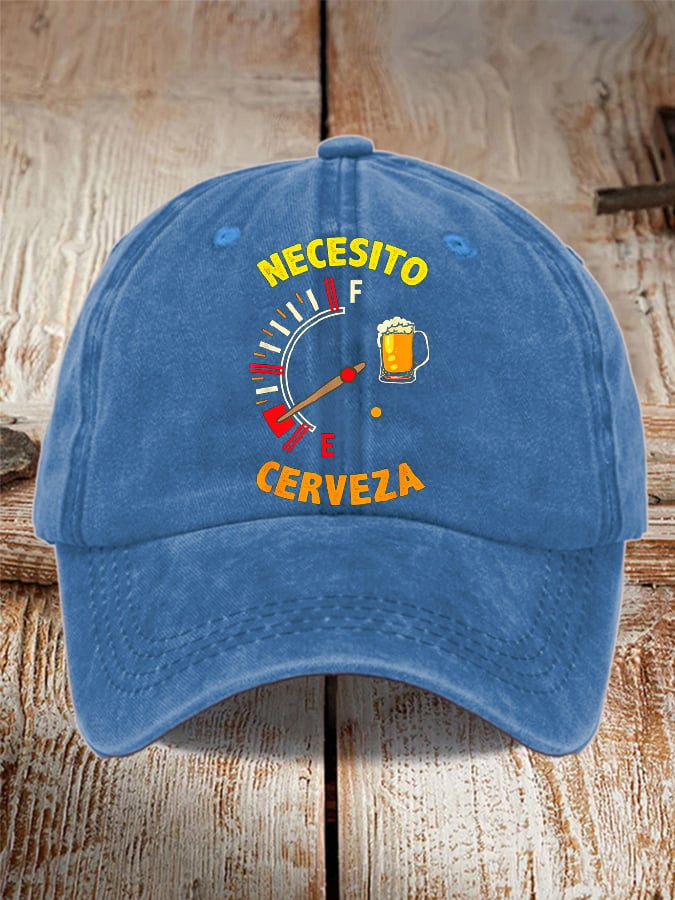 Unisex Oktoberfest Beer Print Printed Washed Distressed Hat
