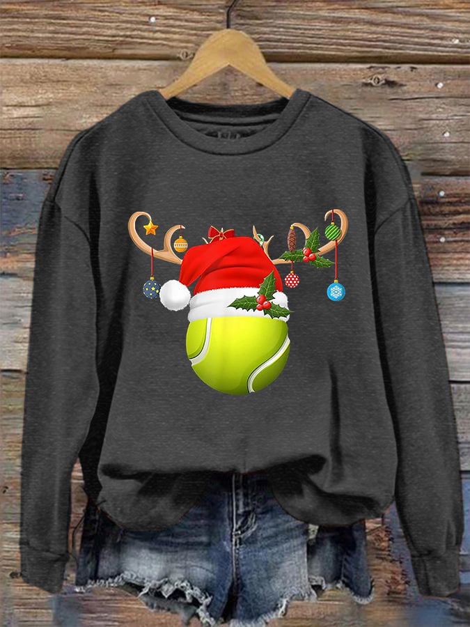 Women's Christmas Tennis Casual Sweatshirt