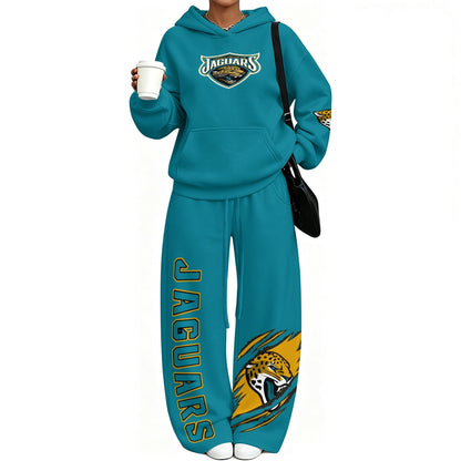 Jacksonville Jaguars Vintage Plush Hoodie set | NFL