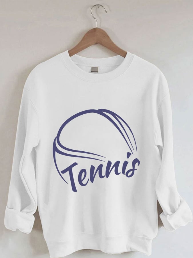 Women's Sorry Can't Tennis Bye Print Sweatshirt
