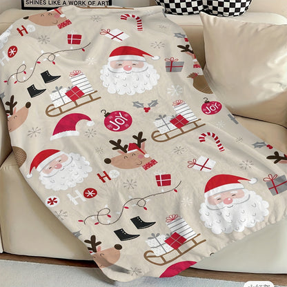 Cozy Comfort: Warm, Soft Throw Blanket for Couch, Bed, and Office - Perfect Christmas Decor Gift from Son to Mother