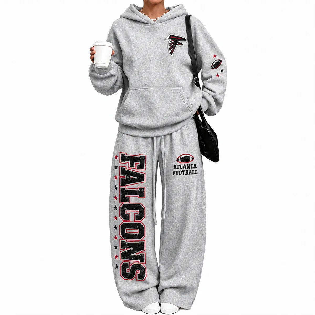 Atlanta Falcons-Vintage Plush Hoodie set