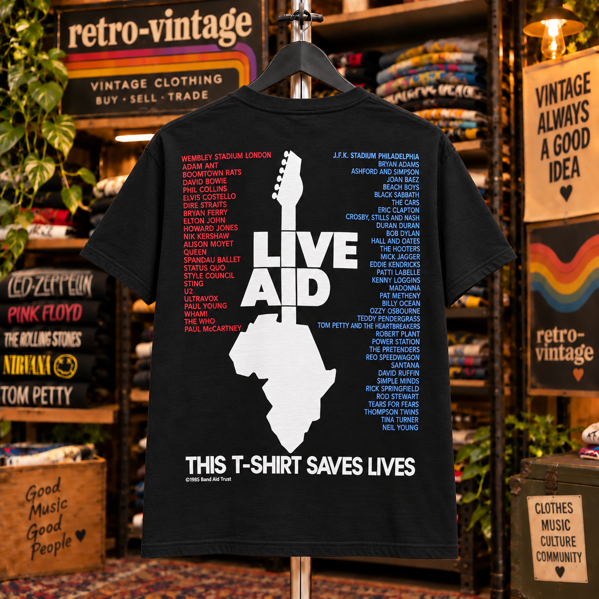 Live Aid 1985 Official Concert T-Shirt
