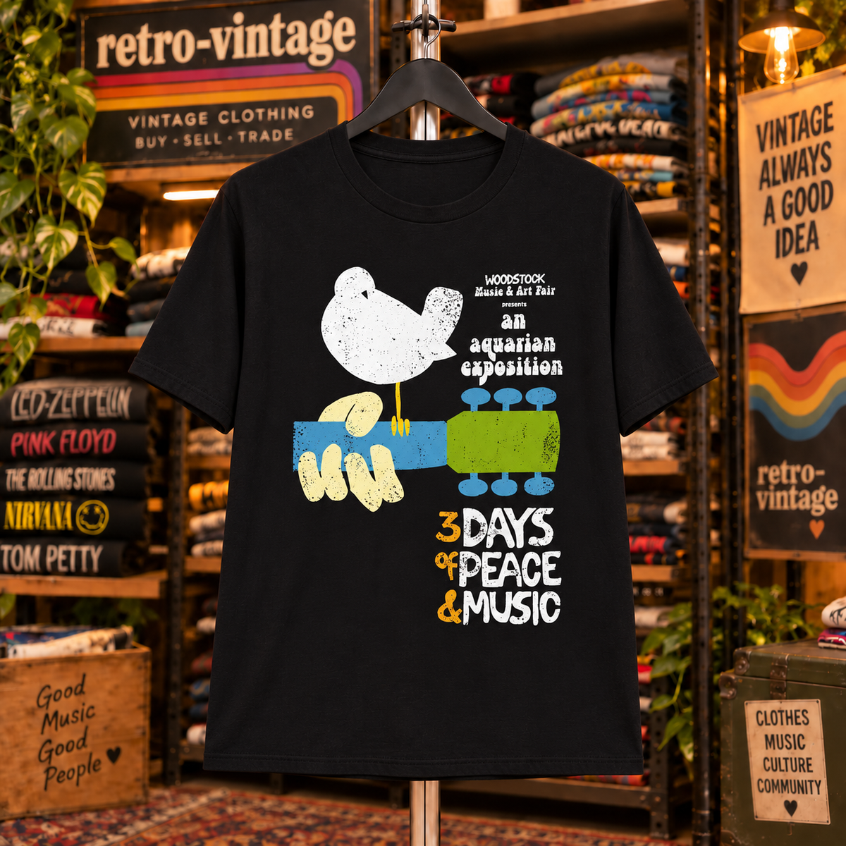 Retro Woodstock Festival Hippie T-Shirt
