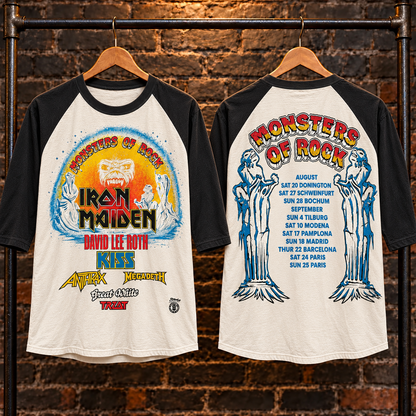 Vintage Monsters of Rock Raglan T-Shirt