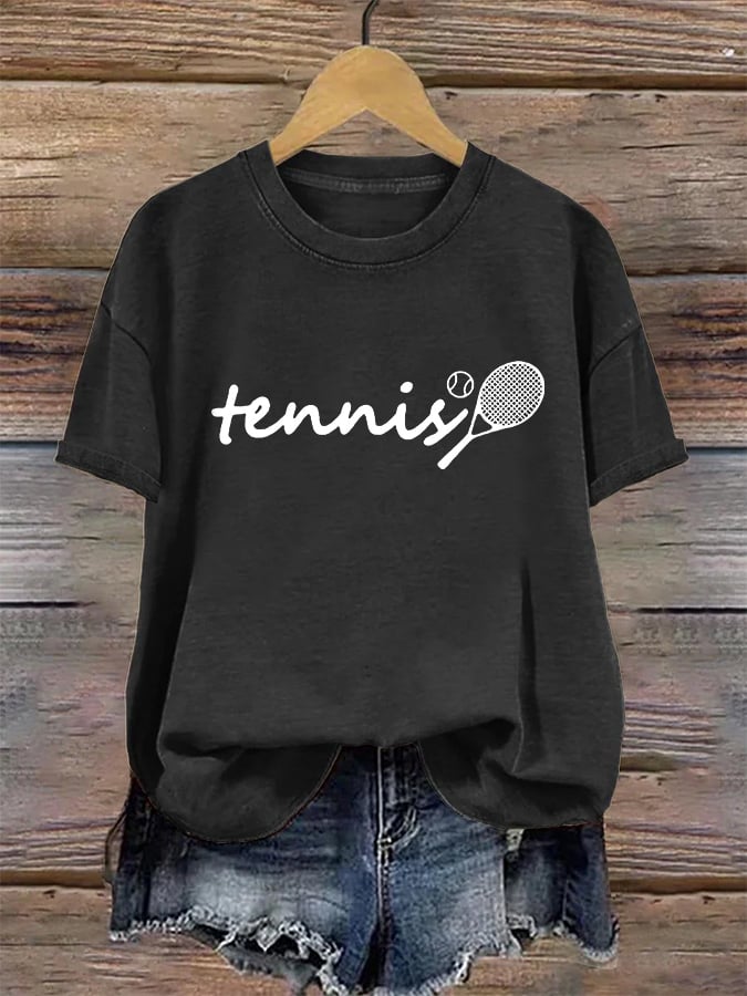 Women's Tennis Fans Printed Casual T-Shirt