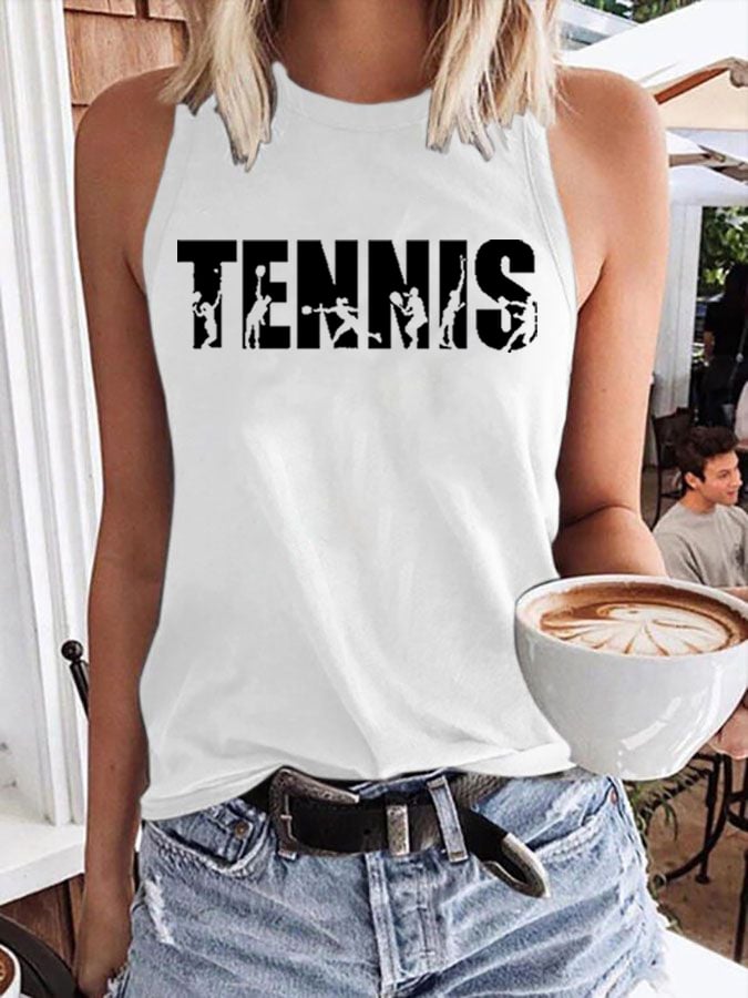 Women's  Apres Tennis Printed Vest