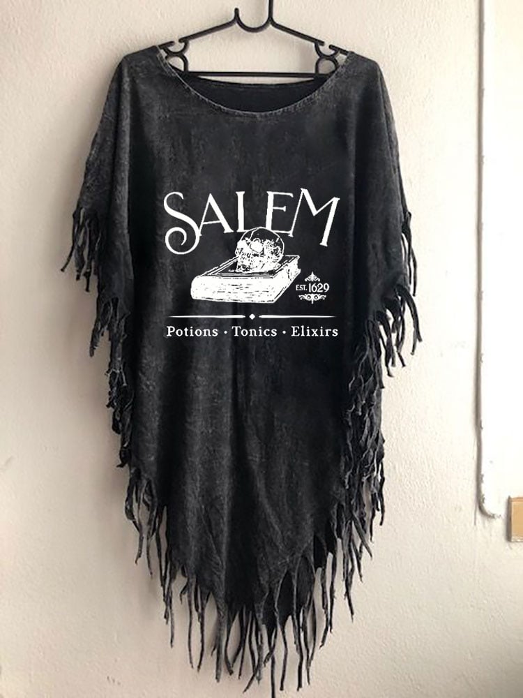 Women's Halloween Salem Witch Print Top