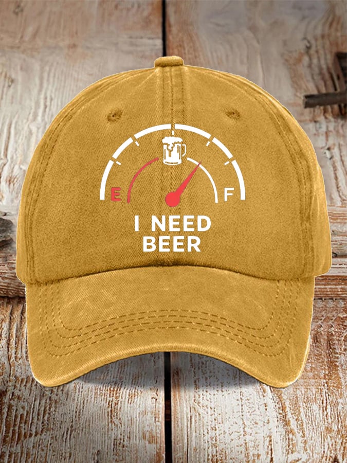 Unisex Oktoberfest Beer Print Printed Washed Distressed Hat