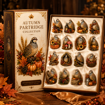 24-Day Partridge Advent Calendar | Hand-Painted Figurine Countdown Gift