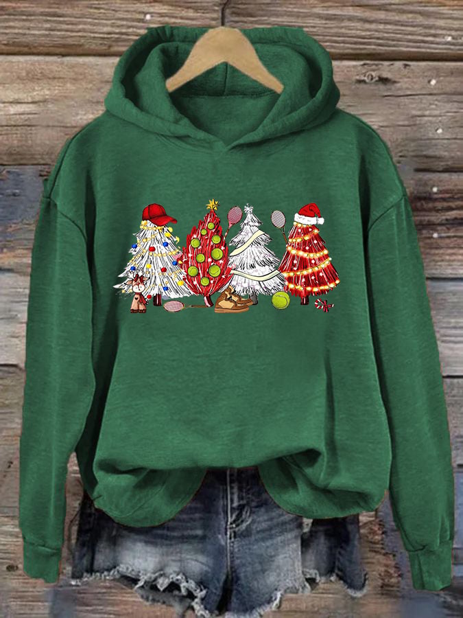 Women's Christmas Tennis Casual Hoodie