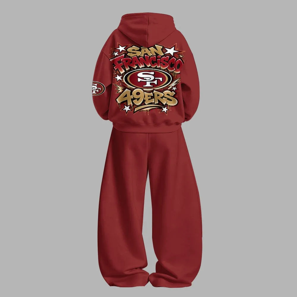 San Francisco 49ers Vintage Plush Hoodie set | NFL