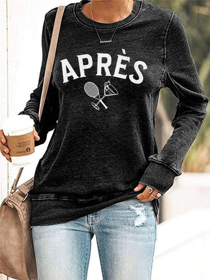Women's Apres Tennis Printed Sweatshirt